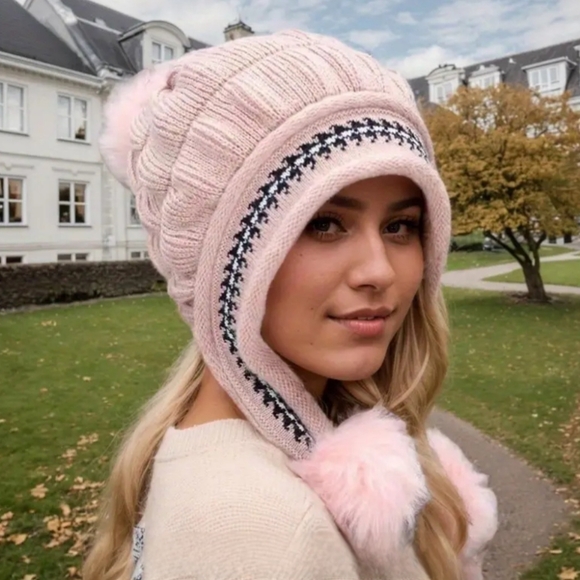 Pom Pom Winter Hat - Picture 2 of 8